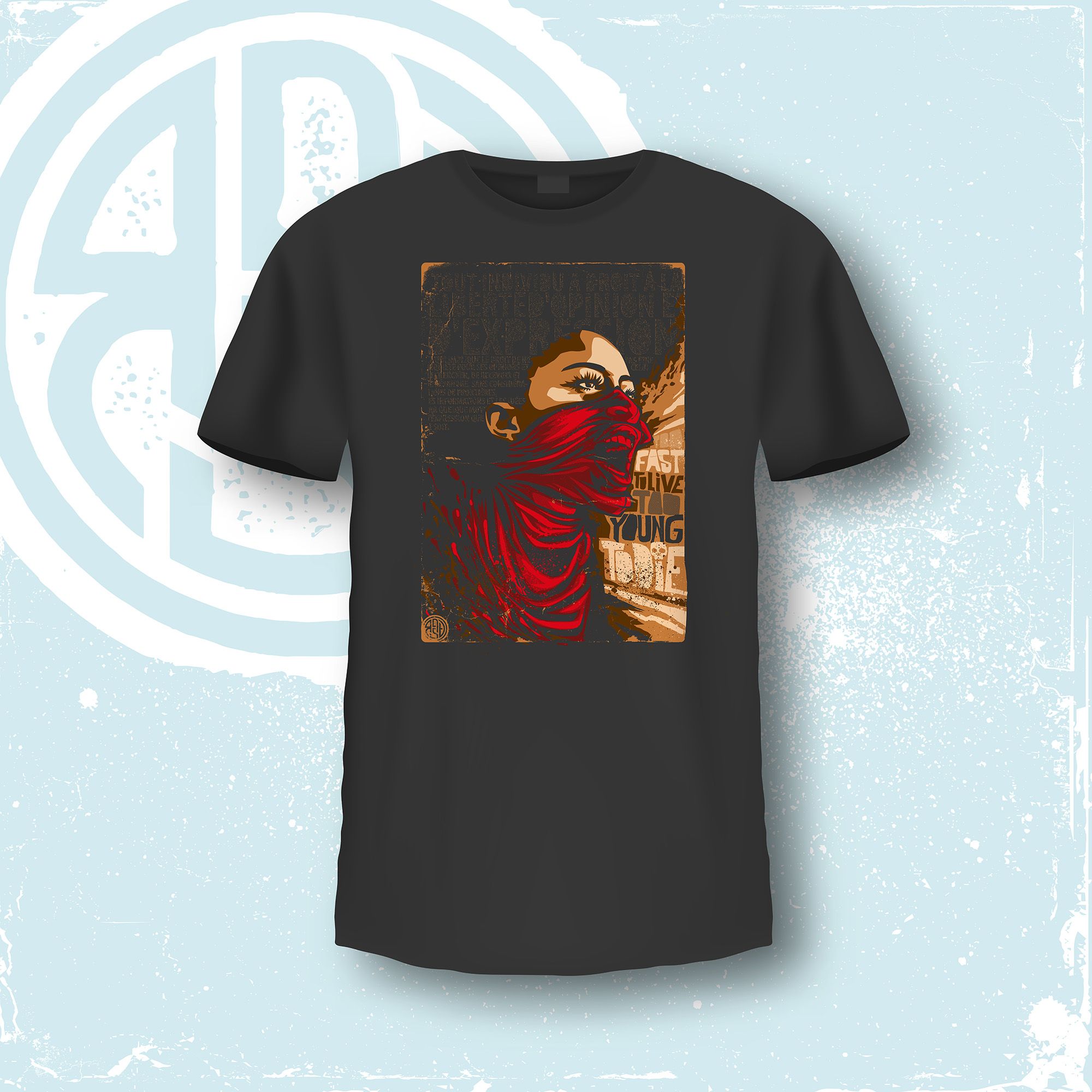 T-shirt mockup in white, gray and black colors. Mockup of realistic shirt with short sleeves. Blank t-shirt template with empty space for design. Vector