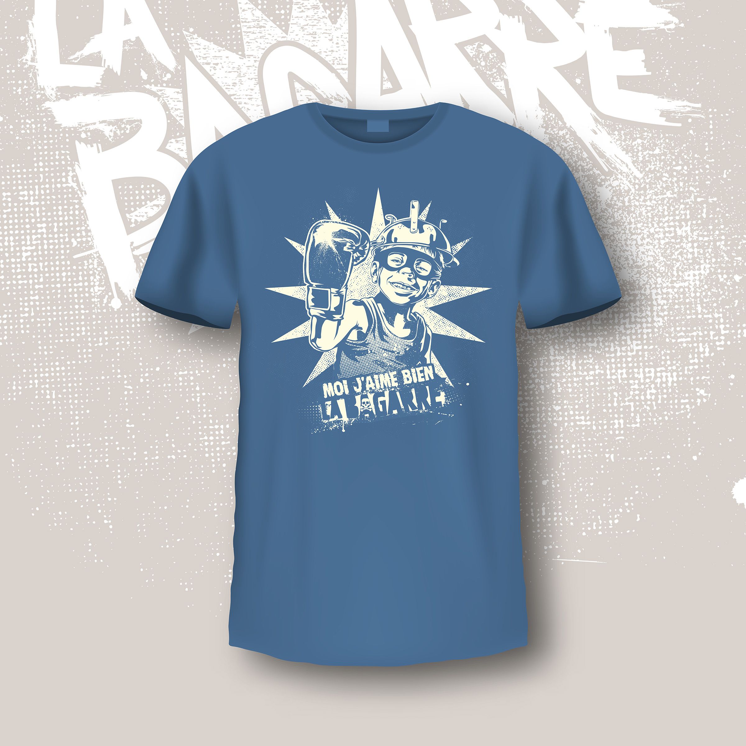 MOCK UP-KID- moi jaime bien la bagarre - 1 couleur